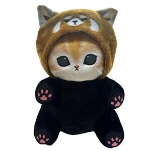 Big Mofusand, Cat in Red Panda Costume, Cute Cuddly Plush Animal